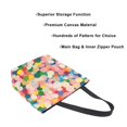 thumbnail image 3 of FORMRS Womens Canvas Tote Bag with Zipper Inner Pocket Shoulder Handbag, Pink Colorful Circles, 3 of 7