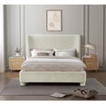 thumbnail image 4 of Meridian Furniture Penny Cream Chenille Fabric Full Bed, 4 of 11