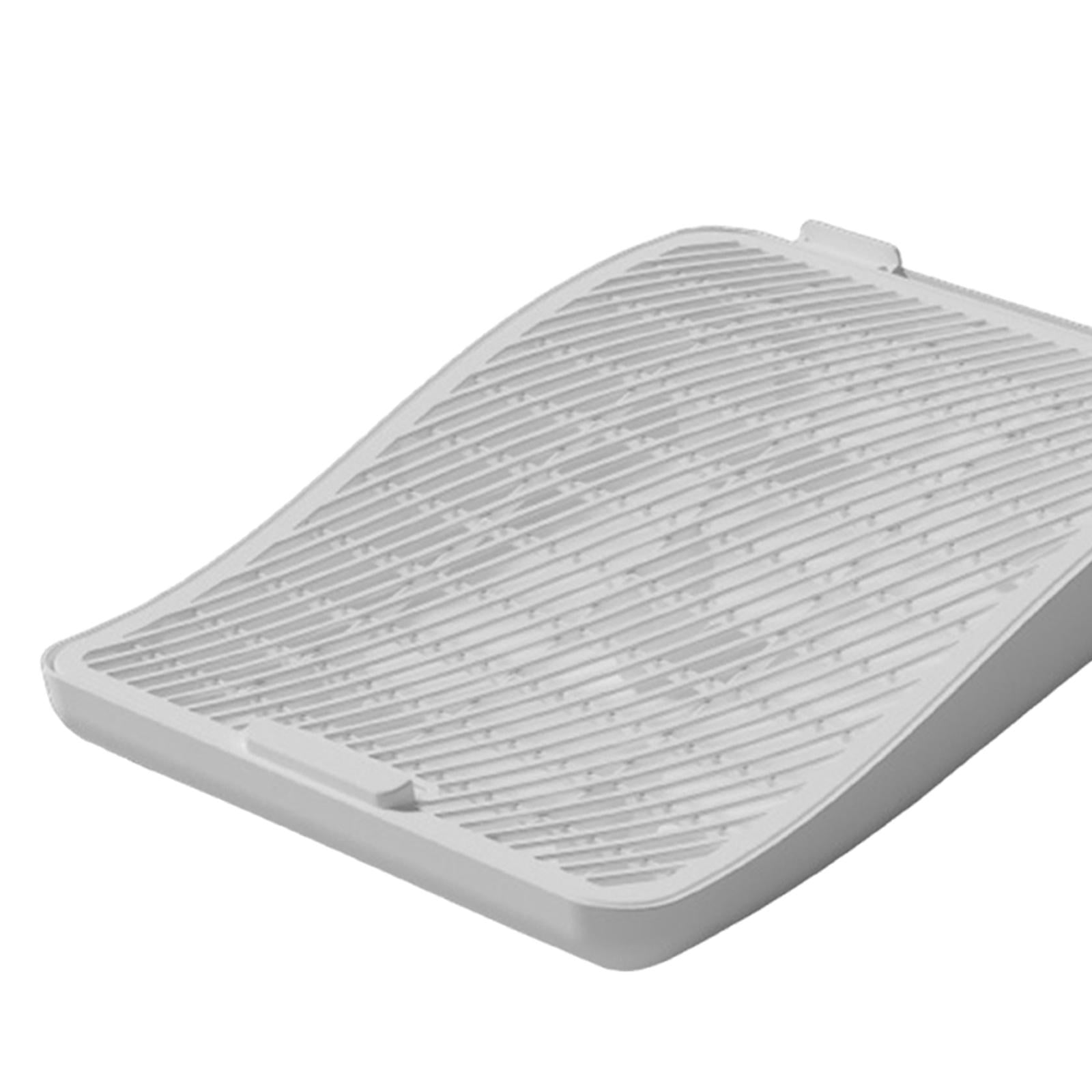 Bvdfgk Anti Slip Cat Litter Mat PP Trapping Pad Double Layer for Cat Litter Box Cabinet White