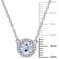 thumbnail image 2 of Everly Women's Aquamarine Sterling Silver Necklace, 2 of 7