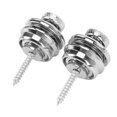 thumbnail image 1 of Guitar Strap Locks Buttons,2pcs Heavy Duty Metal Flat Round Head Non Slip Fall  Tool Dual Design Strap Retainer System for Folk Guitar, Electric Guitar, Electric Bass, 1 of 8