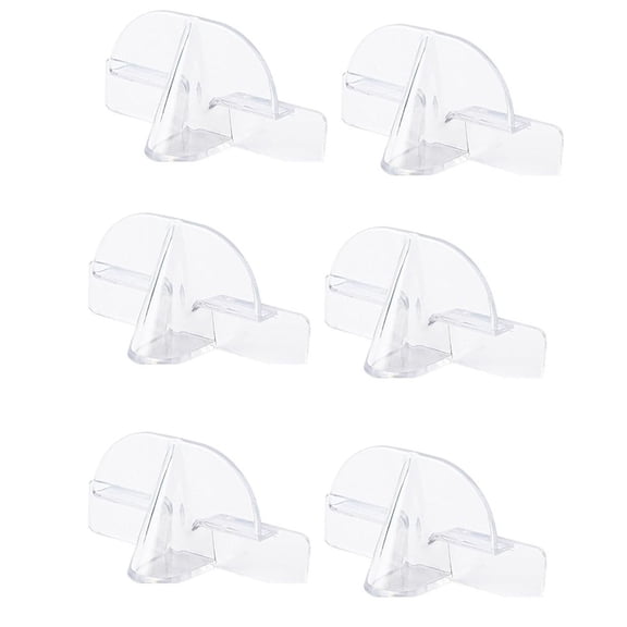 Pack Of 6 Clear Glasses Holders Wall Mount Adhesive Design Organizers For Compact And Easy Storage