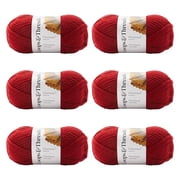 Loops & Threads Charisma Yarn, Soft Bulky Weight Acrylic for Quick Knitting, Assorted Colors, 3.5 oz., 6-Pack