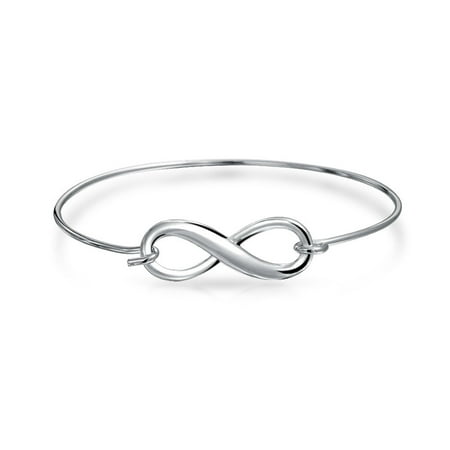 Bling Jewelry Modern Infinity Figure 8 Stackable Bangle Bracelet Sterling