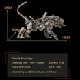 thumbnail image 6 of 3D Metal Bengal Tiger Assembly Model Kit, 700+ PCS Mechanical Tiger with Red & Blue LED Lights, DIY Steampunk Collectible Desktop Ornament Gift for Adults and Teens (With Wing), 6 of 9
