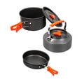 thumbnail image 4 of STRANDCHIC 1Set Outdoor Camping Cookware Kit Black Aluminum Alloy Pot Pan Portable Picnic Hiking Cook Tool, 4 of 8