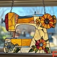 thumbnail image 3 of TIELUTT Sewing Machine Floral Window Hanging Ornament Sewing Machine Window Chandelier Replacement Heart Large Decorative Beads Garland Acrylic Bead Curtain on Rope Car Ornament Amethyst, 3 of 4