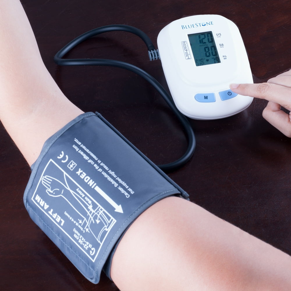 Bluestone Digital Upper Arm Blood Pressure Monitor, LCD Display
