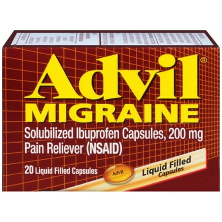 Advil Migraine Pain Relief Liquid Filled Caps (Pack of 32)