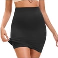 thumbnail image 2 of Cxenplz Half Slip Shorts for Women Under Dresses Seamless Tummy Control Tight Shapewear Skirt, 2 of 5