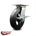 thumbnail image 2 of 8 Inch Heavy Duty Rubber on Steel Caster with Ball Bearing and Brake SCC, 2 of 2