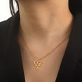 thumbnail image 6 of EUEAVAN Gold Love Letter Pendant Necklace Stainless Steel Jewelry, 6 of 7