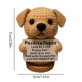 thumbnail image 2 of Emotional Knitted Flowers, Crochet Doll With Encouraging Card Funny Handmade Support Plush Toy Desktop Decor Graduation Gift For Family Friends, 2 of 5