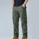 thumbnail image 1 of Pantalones largos para hombre, pantalones de algodón, color liso, multibolsillos, pantalones cargo, pantalones de trabajo, pantalones cargo casuales, pantalones de pierna recta, pantalones vaqueros, p, 1 of 4