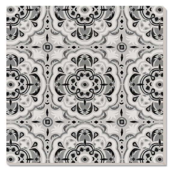 Thirstystone Floral Sketch Decorative Cork Backed Stone Trivet 8" Square