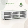 thumbnail image 3 of Gymax Meuble Télé pour Télé de 50 Pouces Meuble Télé 42 Pieds' avec 3 Tablettes Ajustables Passe-Fil et Trou pour Câbles, 3 of 10