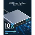 thumbnail image 6 of USB C Hub To HDTV Adapter, USB Hub 4K Video and Audio Converter. USB Hub with PD 100W Fast Charging and USB 3.0 Port 10Gbps, 6 of 7