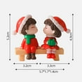 thumbnail image 7 of 2Pcs Christmas Couple Figurines Miniature Figurine Art Bonsai Decor Romantic Christmas Miniature Ornament for Micro Landscape sitting, 7 of 7