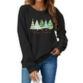 thumbnail image 3 of Christmas Tree Sweatshirts Women Pine Tree Print Shirts Nature Lover Gift Casual Tee Long Sleeve Xmas Pullover, 3 of 7