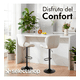 thumbnail image 3 of Set De 4 Bancos De Cocina Barra Silla Taburete Respaldo Alto, 3 of 8