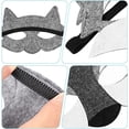 thumbnail image 2 of Juego de 3 máscaras de lobo, media cara de fieltro negro Animal Wolf Masquerade Halloween Animal Wolf Head Costume Cosplay Dress Up Masks TUNC Sencillez, 2 of 5