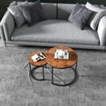 thumbnail image 3 of Costway Nesting Coffee Table Set of 2 for Balcony Living Room Modern Round Side Tables, 3 of 10