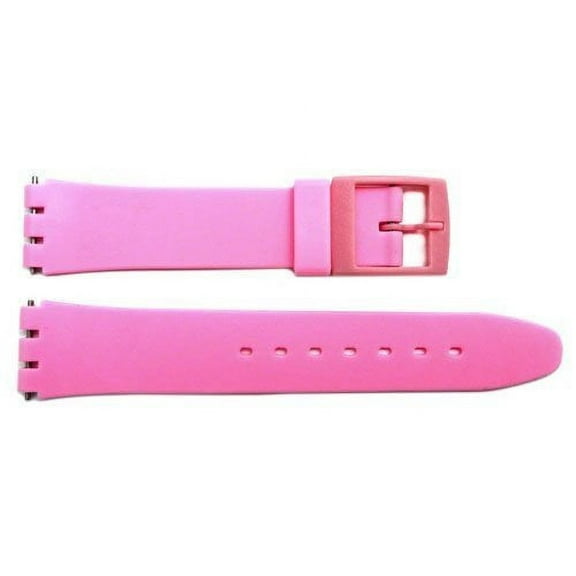 Swatch Replacement Pink 17mm Plastic Watch Band Fits Original Gents and Lady Models