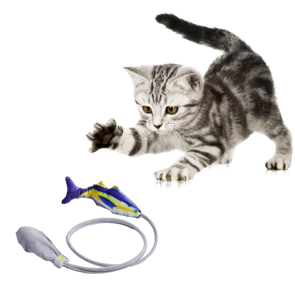 EHJRE 2x Flopping Fish Dancing Toy Catnip Interactive Playing Cat Toy
