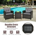 thumbnail image 4 of Aimee Lii 3 Pieces Rattan Patio Furniture Set with Washable Cushion, Modern Patio Furniture for Outdoor Backyard Pool Deck-Gray, 4 of 10