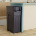 thumbnail image 4 of United Solutions 2 Pack 23 Gal Kitchen Trash Can Garbage Bin Highboy, Black, 4 of 7