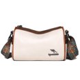 thumbnail image 1 of Bolso bandolera de cuero suave para mujer - Bolso retro casual con varios bolsillos para uso diario, 1 of 1