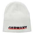 thumbnail image 5 of Germany Embroidered Short Beanie - White OSFM, 5 of 5