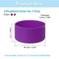 thumbnail image 2 of Uxcell Silicone Water Bottle Boot Water Bottle Protective Sleeves Anti-Slip Bottom Cover Sleeve Protector Dark Purple/Red 3", 2 of 7