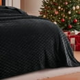 thumbnail image 2 of RUIKASI Brushed Flannel Blanket Black King, Super Soft and Cozy Blankets All Season Use, 2 of 9