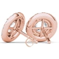 thumbnail image 3 of 3/4 Carat T.W. Diamond 10kt Rose Gold Double-Halo Stud Earrings, 3 of 5