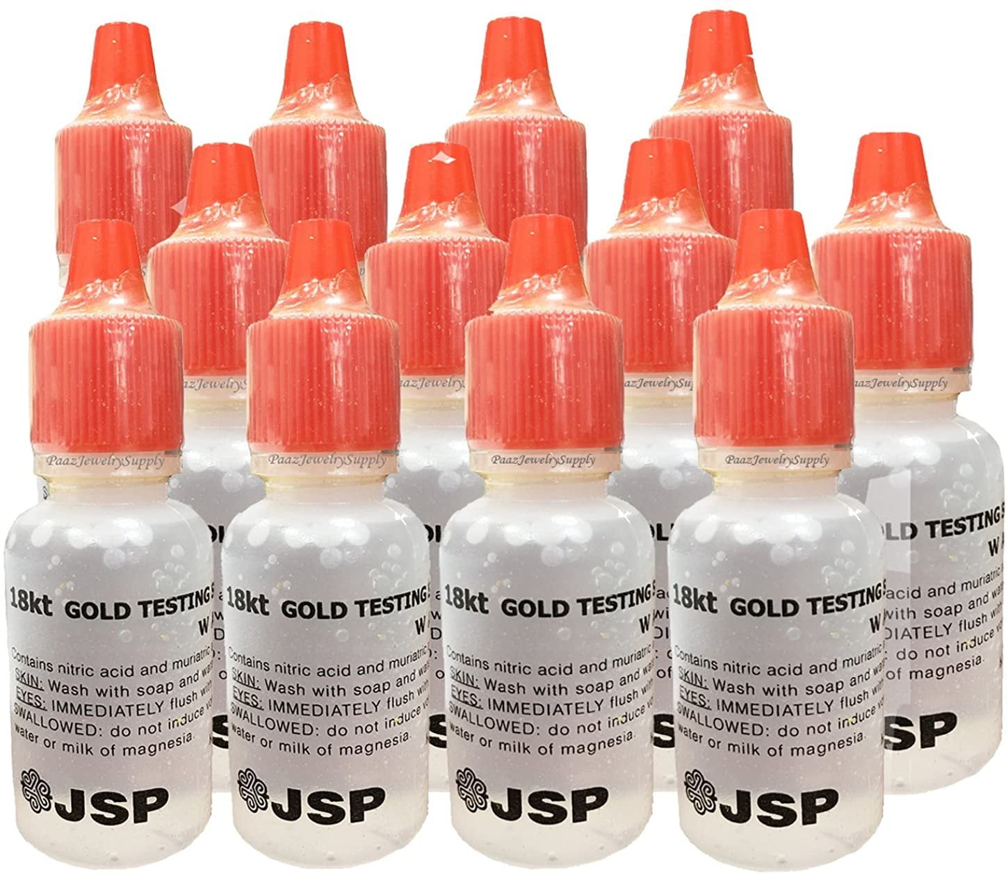 PuriTest 18k Gold Testing Acid12 Bottles Free 5g Gold Bar Included