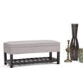 thumbnail image 2 of Cosmopolitan 44" WD Storage Ottoman Bench in Cloud Gray Linen Look Fabric, 2 of 8