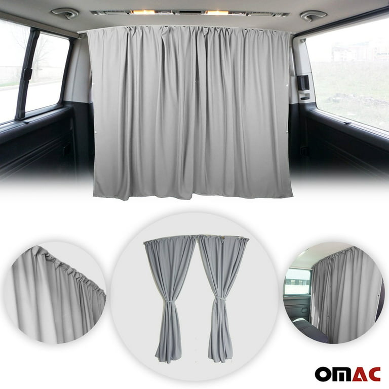 Fits Gmc Cab Divider Van Cabin Curtain Campervan Kit Grey