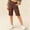 Brown, variant on Girls 5" Linen Roll-Up Shorts (5-16), High-Waist Casual Lightweight Spring-Summer Unisex School Trousers Khaki 5-6 Years