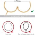 thumbnail image 4 of 20 Pcs Openable Gold Curtain Rings Open and Close Metal Rustproof Drapery Loops with Eyelet for Hook, 4 of 5