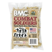 BMC Classic Tan Plastic Army Men - 40pc WW2 Soldier Figures - Made in USA