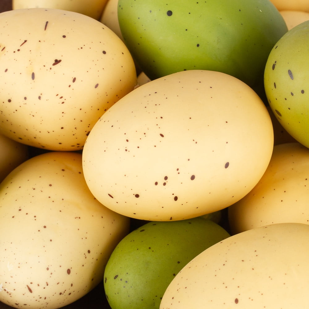 48pc Springtime Green and Yellow Egg Assortment - for Easter/Spring Decor - Factory Direct Craft