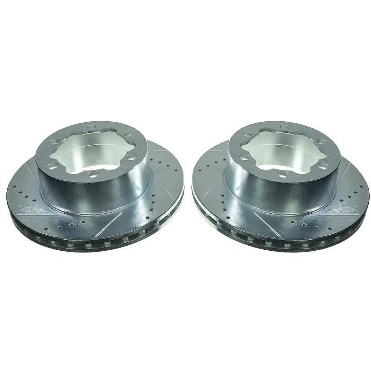 Power Stop Rear Pair of Drilled and Slotted Brake Rotors EBR1037XPR