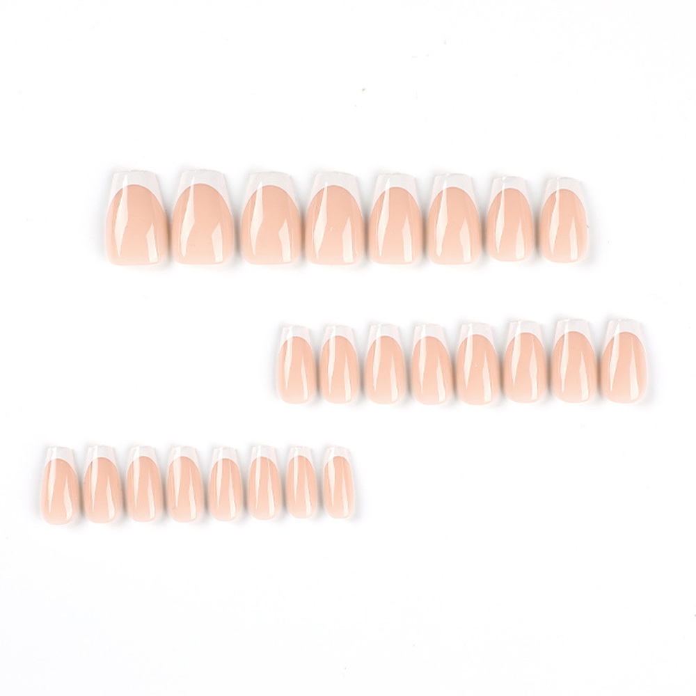 French White Tips Fake Nails Not Hurting Hands Not Easy to Break Nails