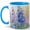 Blue, variant on Pastel Delphinium Flowers 11oz Ceramic Mug, Garden Coffee Cup