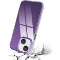 thumbnail image 3 of Compatible with iPhone 14 Case Glossy Hard Electroplating Case Cute Women Girls Makeup Mirror Case Slim Soft Bumper Camera Lens Protection Screen Protector Shockproof Cover, Purple, 3 of 6