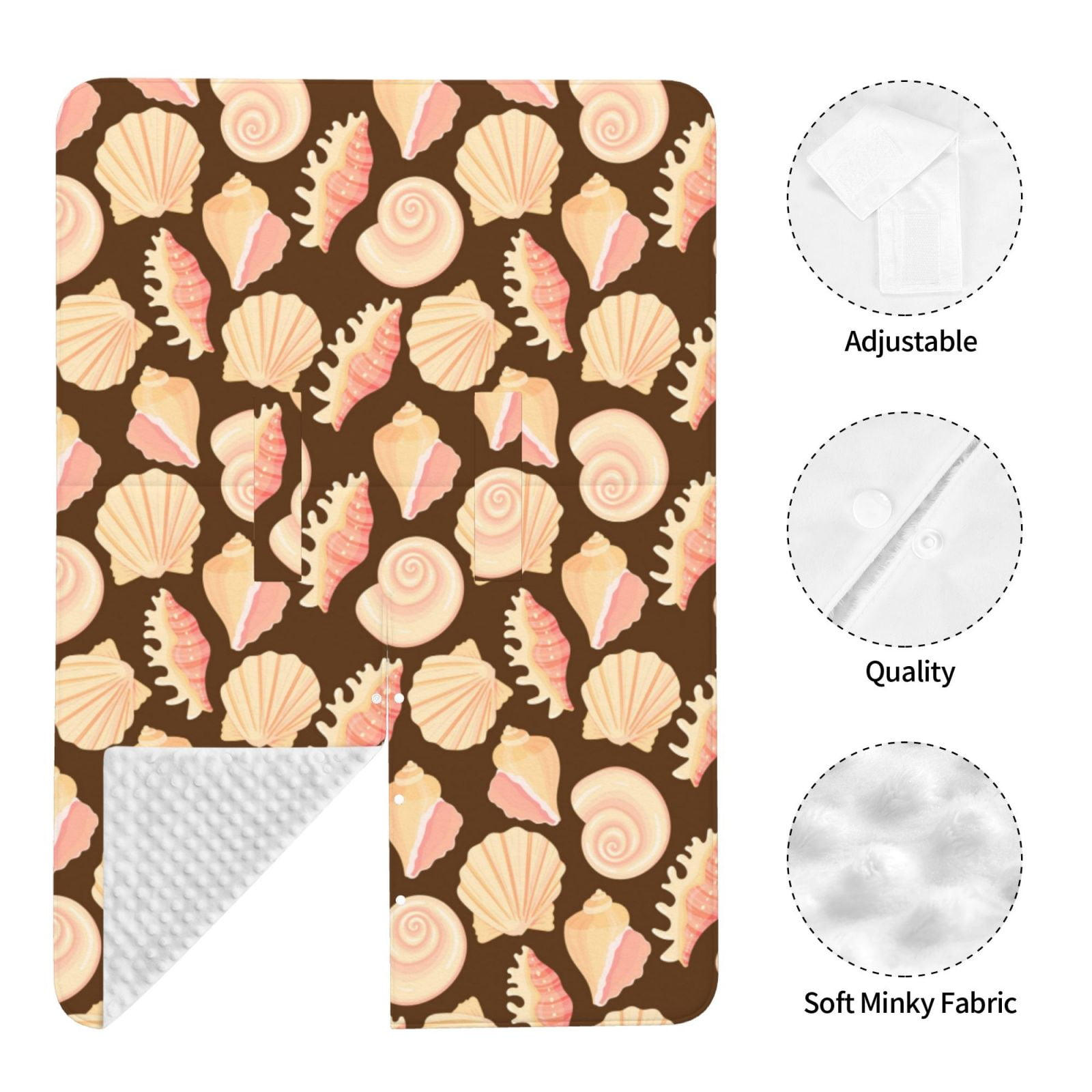 Car Seat Cover Baby - Conch Shells Print No.9052 Breathable Infant Car Seat Cover for Baby Carseat, Lightweight Comfort Baby Essentials Must Haves Newborn Stuff for Girl Boy