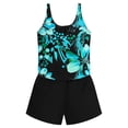 thumbnail image 5 of Busydd Bathing Suits for Women Plus Size Swimsuit S-5XL One Piece Swim Suits Trendy Floral Print Round Neck Straps Swimwear with Pockets, 5 of 10