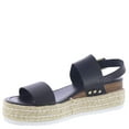 thumbnail image 3 of Steve Madden Women's Catia Wedge Sandal, Black Leather, Size 10.0, 3 of 4