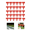 Red A10, variant on Edging for Landscaping, 30Pcs Garden Edging, Dark Grey Cobbled Stone Effect Flower Bed with Ground for Gardens, Landscaping, Farms